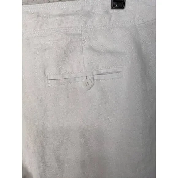 Tommy Bahama Aubrey fit Women’s White Linen Cropped Pants Sz 6 NWT - Picture 5 of 10